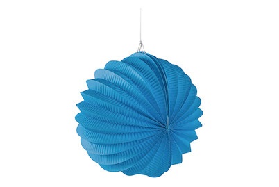 Papier Lampion, 22cm ø, azurblau, SB-Btl