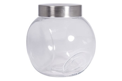 Bonbonglas, 16x13x16cm, m.Metall Deckel