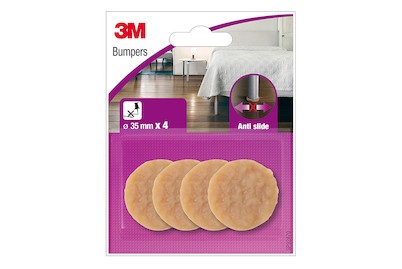 3M Rutschstopper, 4Stk., braun 35mm