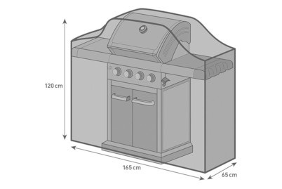 Home&More Abedeckhaube BBQ 165x65x120cm