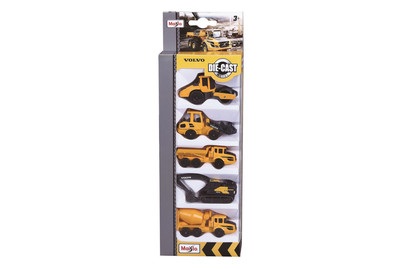 Maisto - Volvo 3'' Metall Baufahrzeuge 5er Set