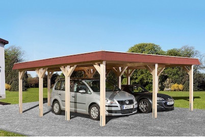Weka Leimholz-FD Doppelcarport 615 Gr.1