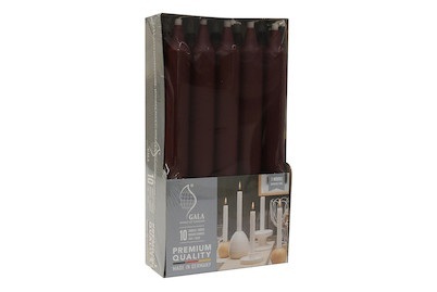 10er-Pack Tafelkerzen kirsche