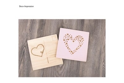 Holz Postkarte, FSC Mix Credit, 14,8x14,8x0,3cm, SB-Btl 2Stück