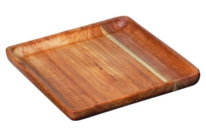 Holztablett 17.5x17.5x2 cm