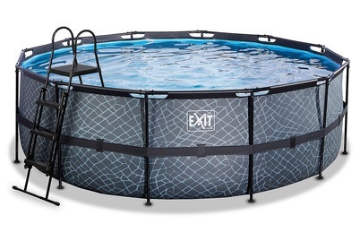 Exit Frame Pool ø427x122cm, grau