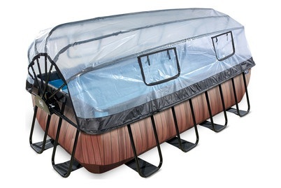 Exit Frame Pool 4x2x1m, Holzoptik