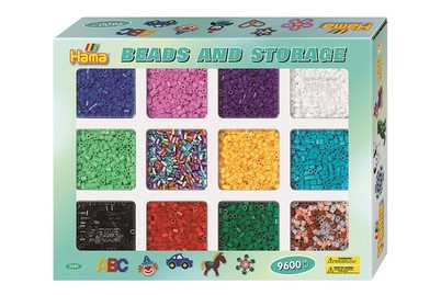 HAMA - Bügelperlen: Sortierbox mit Perlen, 9600 Perlen
