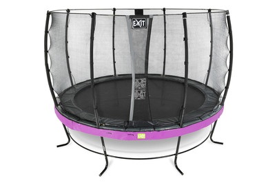Exit Trampolin Elegant 366 cm und Sicherheitsnetz Economy (lila)
