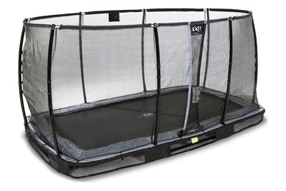 Exit Trampolin Elegant Ground Premium rechteckig 244 x 427 cm mit Sicherheitsnetz Deluxe (schwarz)