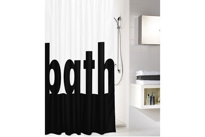 Kleine Wolke - Duschvorhang Bath 180 x 200 cm, Schwarz/Weiss