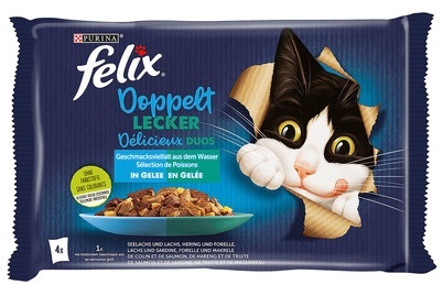 Felix Katzenfutter Doppelt Lecker Geschmacksvielfalt aus dem Wasser 4x85g