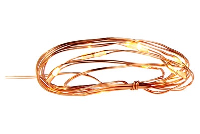 Lichterkette DRAHT KUPFER 100 cm 10 LED