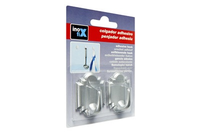 Klebehaken matt chrome 2st Inofix