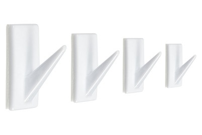 Klebehaken weiss. 4 ST