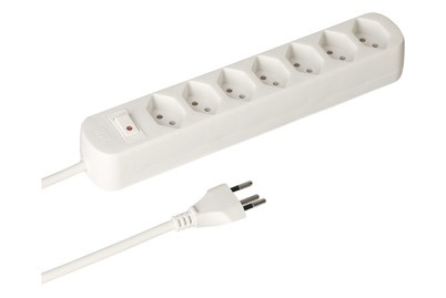 Max Hauri AG 160270 Steckdosenleiste mit Schalter 1 Stück Weiß CH-Stecker 1 St.
