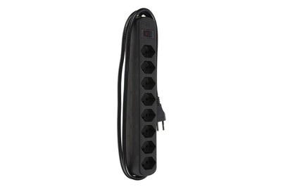 Steckdosenleiste 8X T13 Schwarz