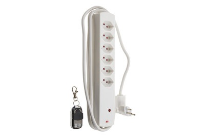 Funk Steckdosenleiste 6-fach Safety Line 2m, Fernbedienung Max Hauri