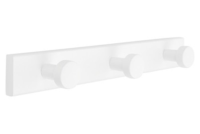 Wandgarderobe, Weiss, 3 Haken Weiss
