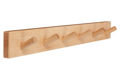 Wandgarderobe, Naturholz, 6 Haken