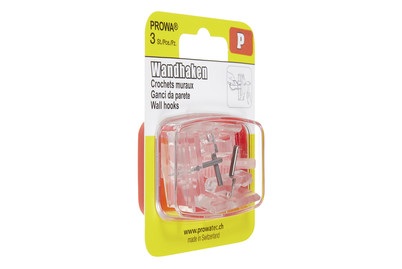 Wandhaken Selbstkl. Transparent 3St.prow