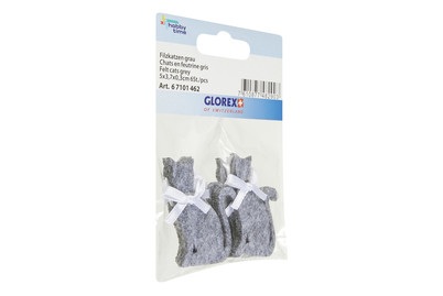 GLOREX Filz-Katze 5 x 3.7 x 0.3 cm