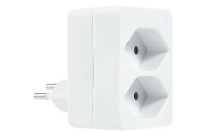 Schoenenberger 591.ws Abzweigstecker 2Xtyp 13 White - (Weiss)