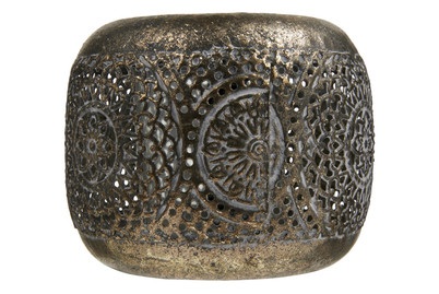 Windlicht Eisen Bronce D9cm