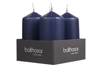 ZYLINDERKERZE 4ST ARK BLUE