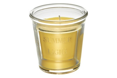 Citronella Duftkerze im Glas gelb