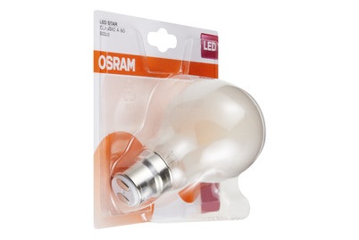 OSRAM LED-Lampe B22d Classic 827 7W matt