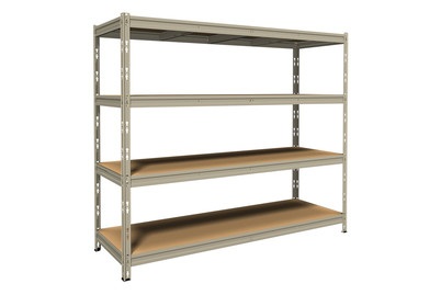 Metallsteckregal 4 Spanplatte