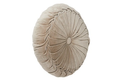 Kissen Kanan Velvet Beige Leinen Rund 40
