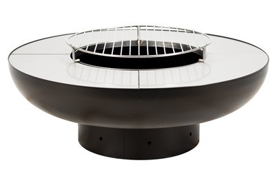 Grill- und Feuerschale Superiore, schwarz, Ø 75 cm