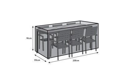 Abdeckhülle für Tisch und 6 Stühle