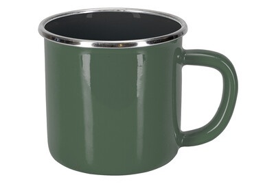 Tee- und Kaffee - Mug Eukalyptus, Emaille, 4 dl, Ø 9 cm