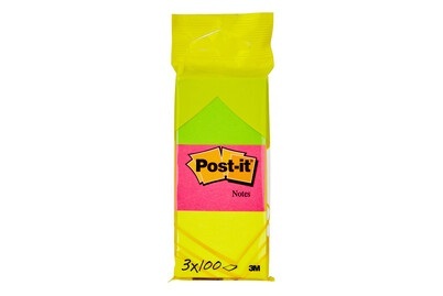 Post-It 6812PI Klebezettel Quadratisch Grün, Pink, Gelb 100 Blätter