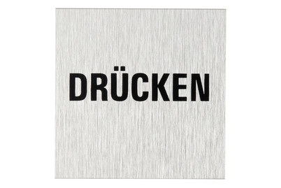 Alu-Schild Drücken