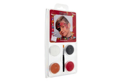 Profi Aqua Make-up Pirat 4 Farben, Pinse