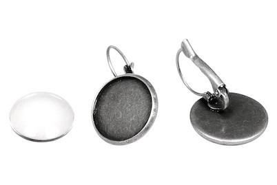 Ohrring 1.7cm ø altsilber