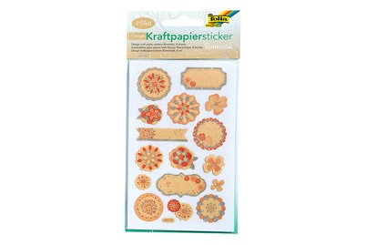 Kraftpapier-Sticker 8ST Romantik