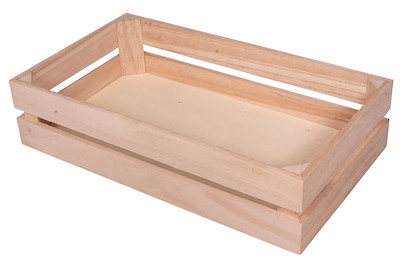 Holzkiste Latten-Optik, FSC Mix Credit,