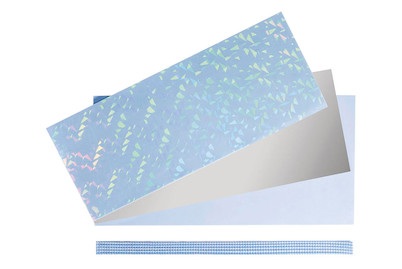 Set: Verzierwachs Baby, blau/weiß