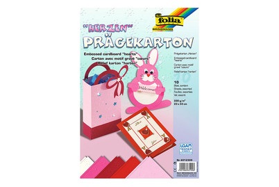 Folia Pr?gepapier Herzen Rot Rosa
