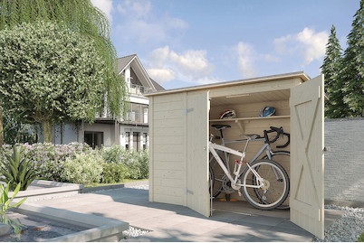 Weka Fahrrad- und Mülltonnenbox, natur