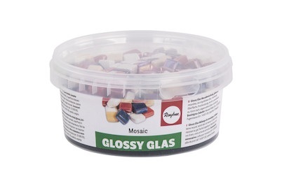 Glossy Glas Mosaikmischung, 1x1cm,bunt