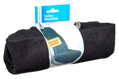cartrend 10048 Frottee Sport Sitzauflage Frottee Schwarz Beifahrersitz, Fahrersitz