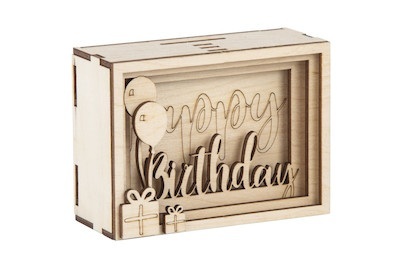 Holz 3D Geschenkbox