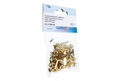 Musterbeutelklammer 30mm, 50St gold