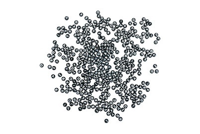 Plastik-Buchstaben-Perlen6mm ø schwarz